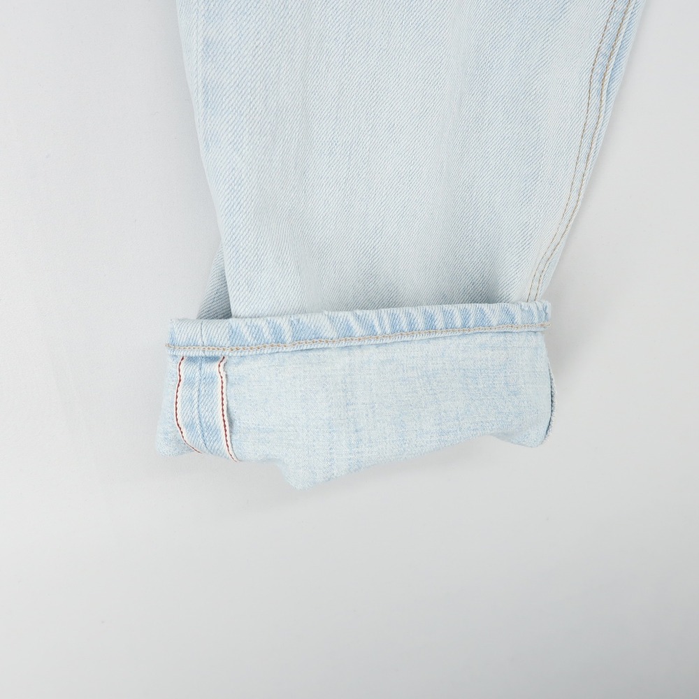 Banana Republic Mens‎ Relaxed Fit Jeans 28 Button Fly Bleach Blue Selvedge USA - Picture 3 of 8